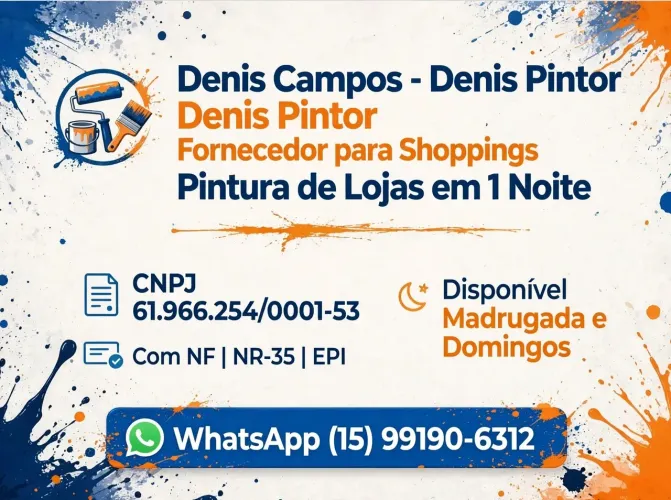 Pintor Profissional em Sorocaba com CNPJ - Lojas em Shopping e Comercial