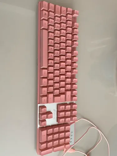 Teclado gamer OEX Rosa