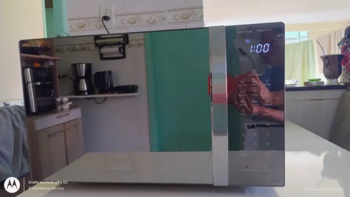 Microondas 31 Litros Panasonic espelhado Inox por Fora Ótimo Estado Garantia 3 Meses . 