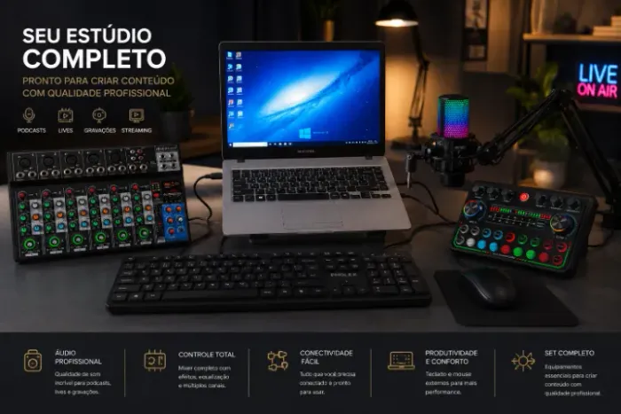 Home studio baixo custo.