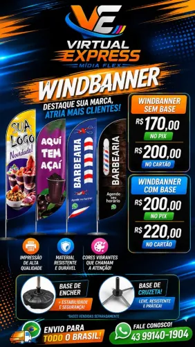 WINDBANNER COM BASE E SEM BASE 