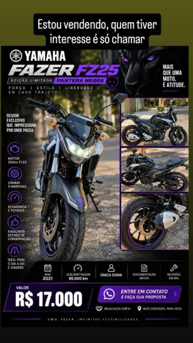 Oportunidade única_ Fazzer 250 Pantera Negra