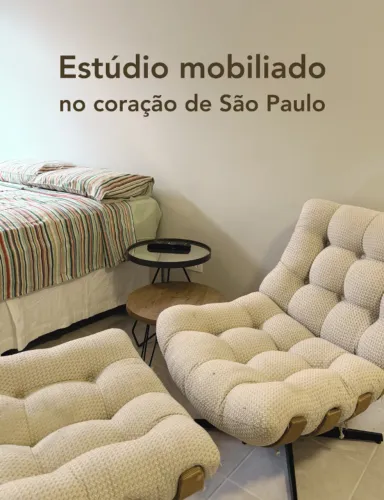 Estúdio mobiliado em Vila Buarque, Centro de São Paulo