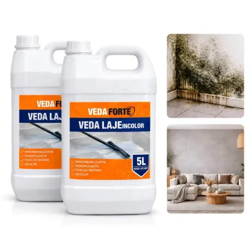 Kit Vedalaje 2x 5 Litros Impermeabilizante Para Laje Telhado