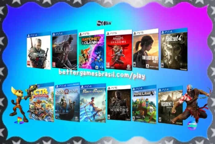 Ratchet . WuKong Fallout Witcher Minecraft . PS4 Crash Sekiro . Resident PS5 . God of War