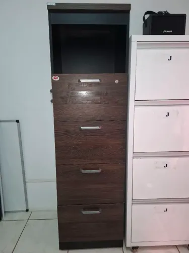 Arquivo de Escritório 4 Gavetas com Nicho Superior 