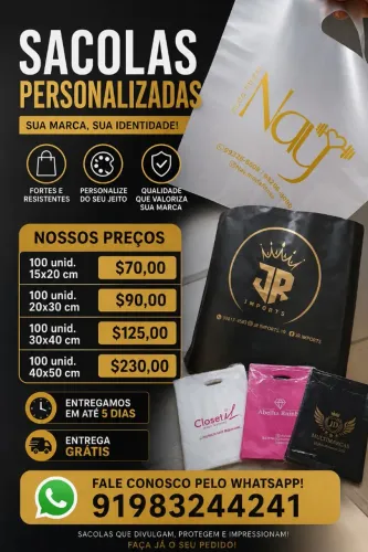 SACOLAS PERSONALIZADAS