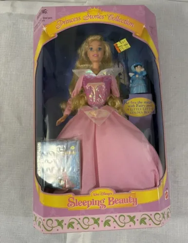 BONECA BARBIE AURORA PRINCESA DISNEY (STORIES COLLECTIONS) NOVA LACRADA ITEM RARO