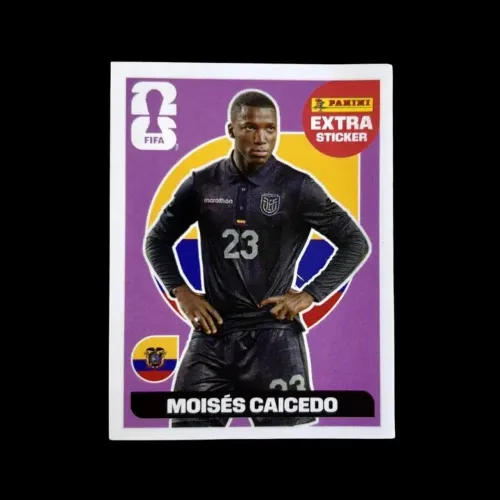 Figurinha Moisés Caicedo Legend Roxa