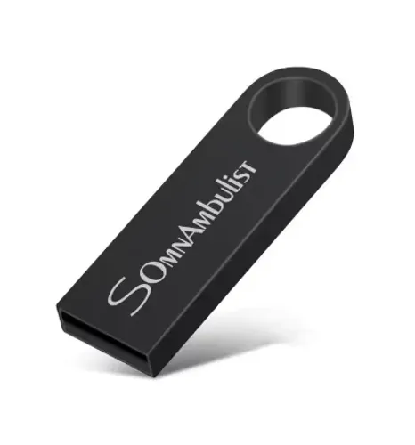 Pendrive SomnAmbulist 32GB em metal preto (Entrego)