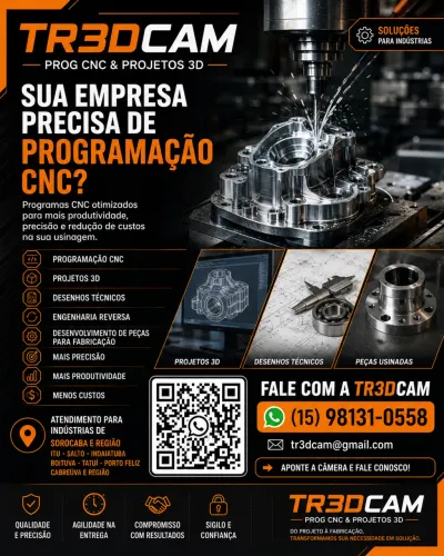 PROGRAMADOR CNC & PROJETISTA 3D Solidworks
