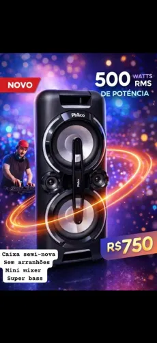 Som Potente semi novo.