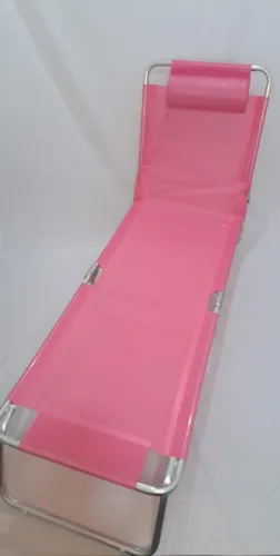 cadeira espreguiçadeira de alumínio mor rosa