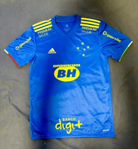 Camisa Cruzeiro 2021 - Azul - De Jogo! (Uniforme/Blusa)