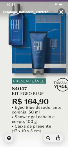Kit dia dos pais O Boticário