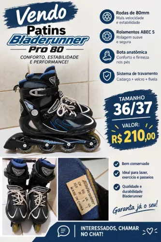 Vendo Patins Bladerunner Pro 80