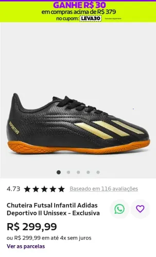 Chuteira futsal adidas