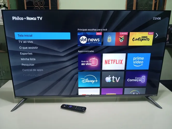 TV PHILCO 50 POLEGADAS SMART WIFI 4K SISTEMA DE VOZ BORDA INFINITA HDR 10 ( NOVINHA )