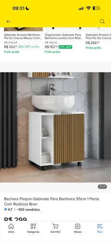 Gabinete para banheiro / Armário para banheiro