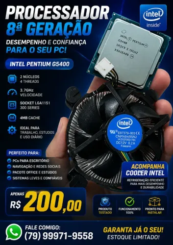 Processador intel Pentium 8 geração
