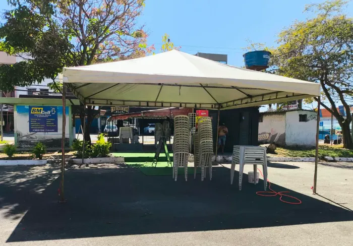 Tenda Pirâmide 6x6 m Branca - Cobertura para Festas e Eventos