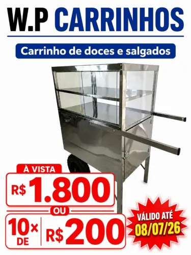 Carrinho de doces e salgados