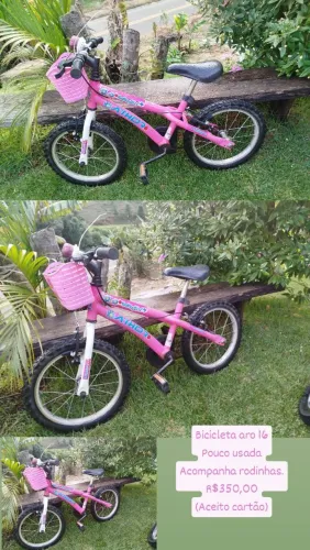 Bicicleta infantil aro 16 menina