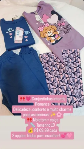 Conjuntos infantis feminino novo