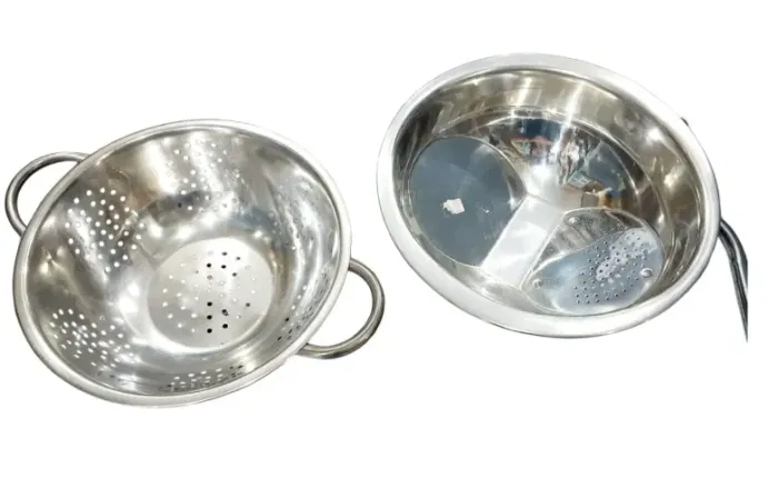 Dupla Imbatível: Escorredor de Arroz + Escorredor de Massas em Inox