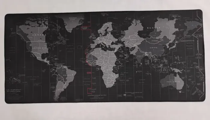 Mouse Pad Gamer Grande Mapa Mundi Antiderrapante 90x40