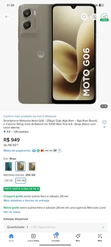 Vendo celular Motorola G06