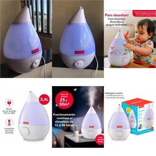 Vendo Umidificador De Ar Ultrassônico Fisher-Price HC115 Branco 3,4l