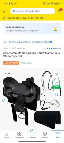 Vendo cela para cavalo top top 200 pra ir embora
