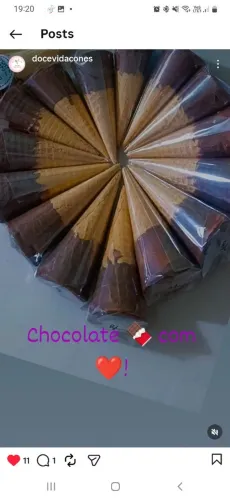 Cones recheados 