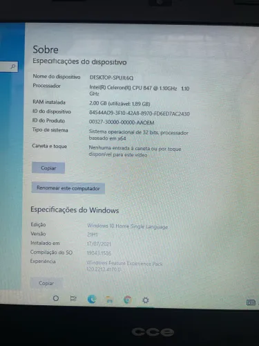 Notebook CCE Ultra Thin U25