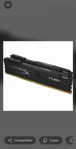 Kit Memória RAM HyperX Fury 16GB ( 2x 8GB ) DDR4 2666MHz