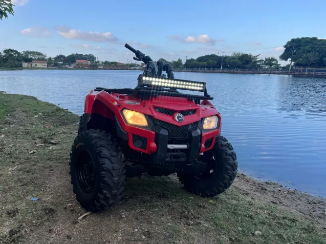QUADRICICLO CAN AM 400 CC MAIS CARRETA EIXO DUPLO EMPLACADA MERCOSUL EM DIA