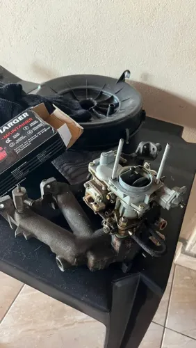 Carburador monza 1.8 com coletor e tamps
