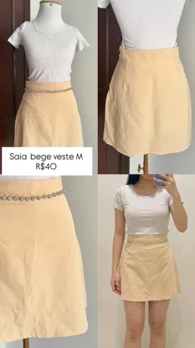 Saia com bege 