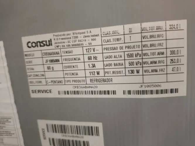 Geladeira Consul Frost Free 300L