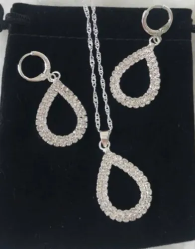 Conjunto em prata 925 