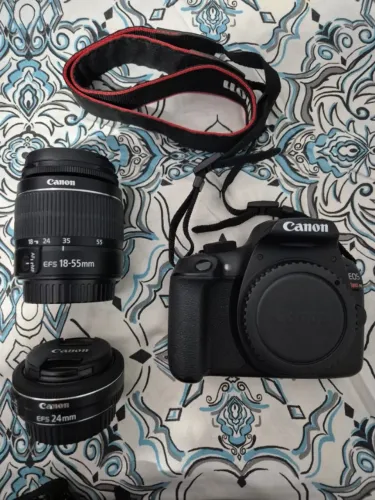 Canon EOS Rebel T6 + Lente 18-55 + 24mm Pancake + Kit Completo