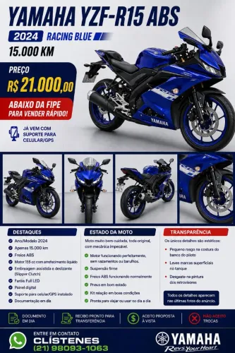 Yamaha YZF - R15 ABS RACING BLUE