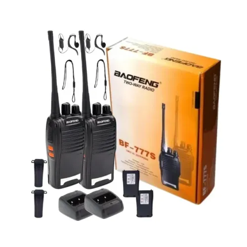 Par de Rádio Comunicador Baofeng 777s + Acessórios