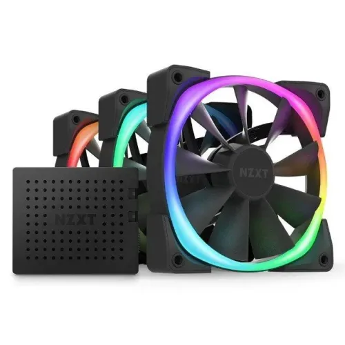 Kit Fan com 3 Unidades NZXT AER RGB 2, 120mm, Black