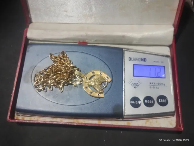 Cordão de ouro 18 com nota