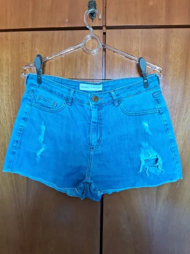 Short Feminino Jeans Destroyed Hering - Tamanho 40