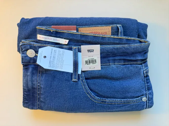 calça jeans levi's 721 | high-rise skinny | tam 44 | nova | azul marinho | campinas/sp