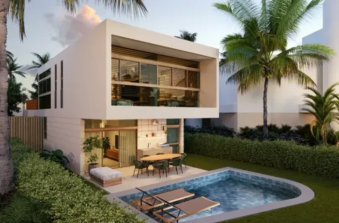 CASA À BEIRA MAR COM 281m², PISCINA PRIVATIVA, 02 VAGAS DE GARAGEM