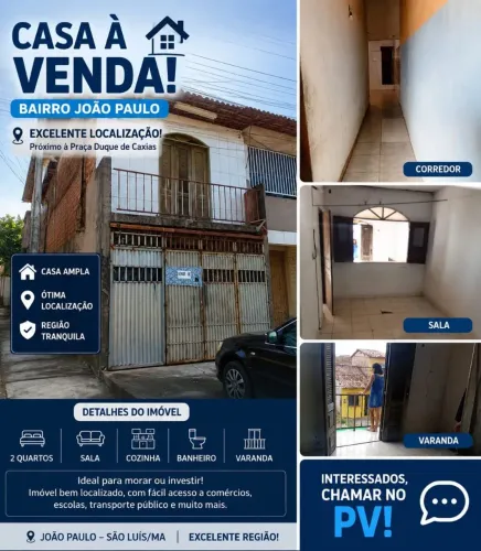 VENDO CASA NO BAIRRO JOÃO PAULO